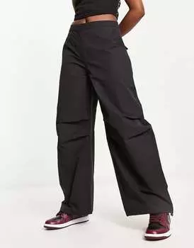 Черные однотонные спортивные брюки оверсайз Weekday Nilo