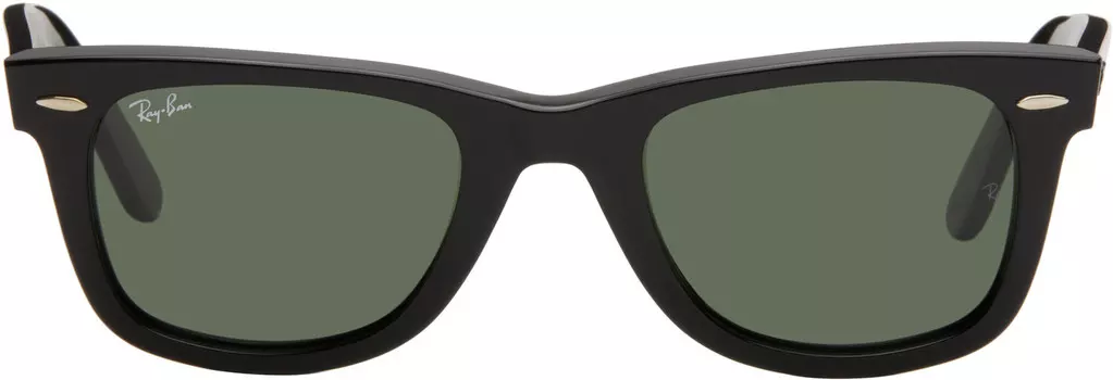 Черные оригинальные солнцезащитные очки Wayfarer на биооснове Ray-Ban