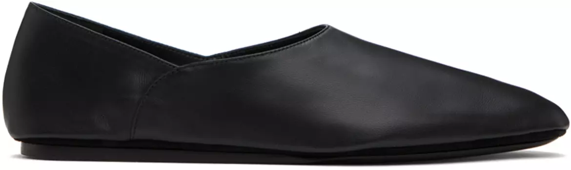 Черные остроконечные тапочки Jil Sander