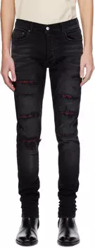 Черные отремонтированные джинсы MA Quad Skinny AMIRI