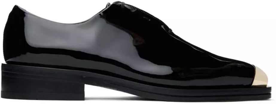 Черные оксфорды с металлическим носком Ferragamo