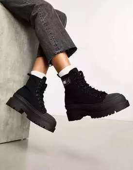 Черные парусиновые ботильоны Tommy Jeans