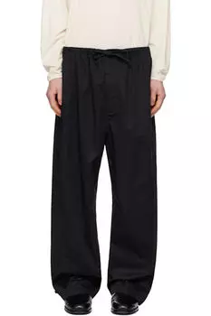 Черные перекрученные брюки LEMAIRE