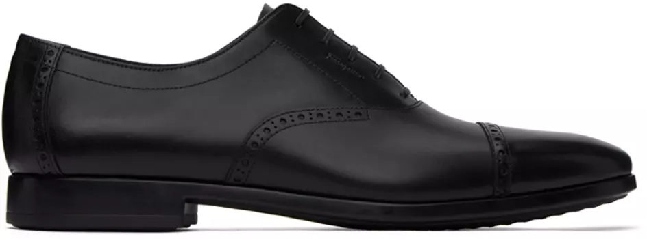 Черные перфорированные оксфорды Ferragamo