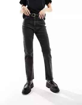 Черные пестрые джинсы узкого кроя с высокой талией & Other Stories