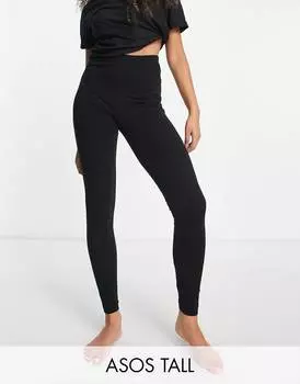Черные пижамные леггинсы из джерси разных цветов ASOS DESIGN Tall
