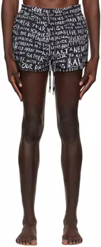Черные плавательные шорты с граффити Balmain