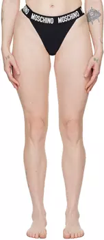 Черные плавки бикини на связках Moschino