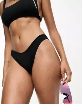 Черные плавки бикини с овальным вырезом Speedo Solid