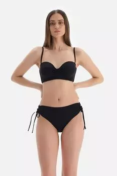 Черные плавки бикини со сборками по бокам Dagi, черный