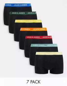 Черные плавки Jack & Jones из 7 цветов с разноцветным поясом