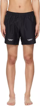 Черные плавки с принтом Off-White
