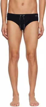 Черные плавки с высоким вырезом Dolce & Gabbana