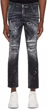 Черные плиссированные джинсы Dsquared2