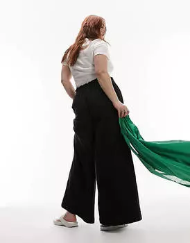 Черные пляжные брюки Topshop Curve