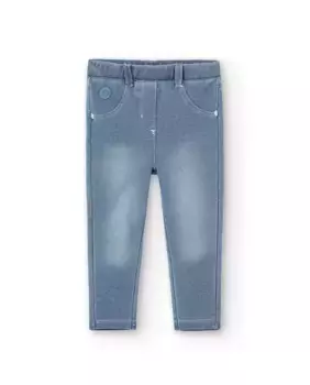 Черные плюшевые джинсовые брюки для девочки Boboli, светло-голубой