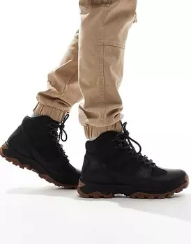 Черные походные ботинки со шнуровкой средней длины Timberland Mt. Maddsen f/l