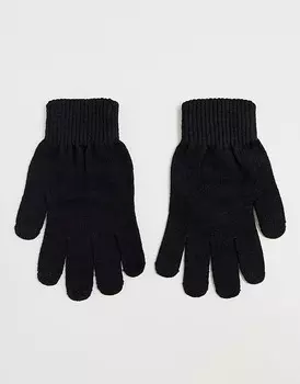 Черные полиэстеровые перчатки для сенсорного экрана ASOS DESIGN