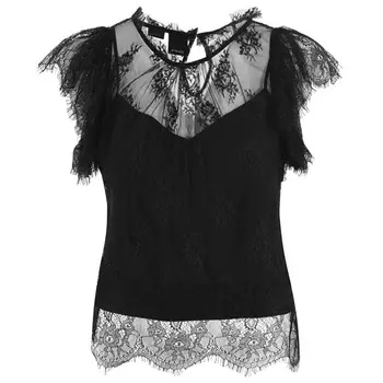 Черные полиэстеровые топ и футболка Pinko