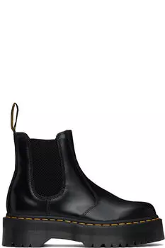 Черные полированные ботинки челси на гладкой платформе 2976 Dr. Martens