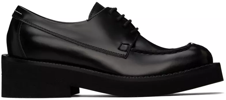 Черные полированные оксфорды Mm6 Maison Margiela