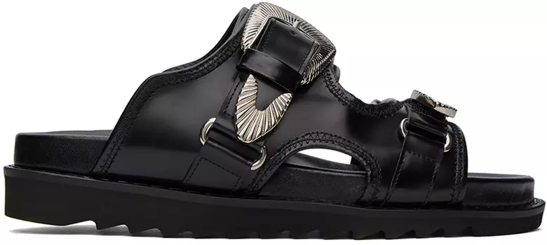 Черные полированные сандалии Toga Virilis