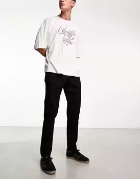 Черные повседневные брюки чиносы River Island