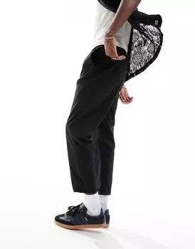 Черные повседневные укороченные брюки Reclaimed Vintage