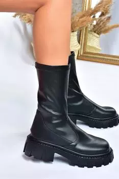 Черные повседневные женские ботинки на толстой подошве Fox Shoes, черный