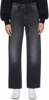 Черные простые джинсы Carhartt Work In Progress, цвет Black dark used wash