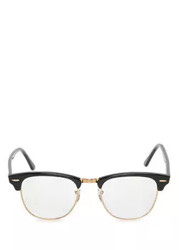 Черные прозрачные солнцезащитные очки унисекс круглой формы Ray-Ban