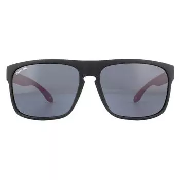 Черные прямоугольные и розовые черные поляризованные солнцезащитные очки Rubbertouch montana, черный