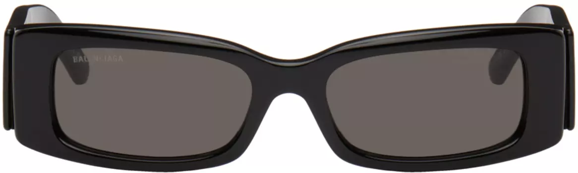 Черные прямоугольные солнцезащитные очки Balenciaga