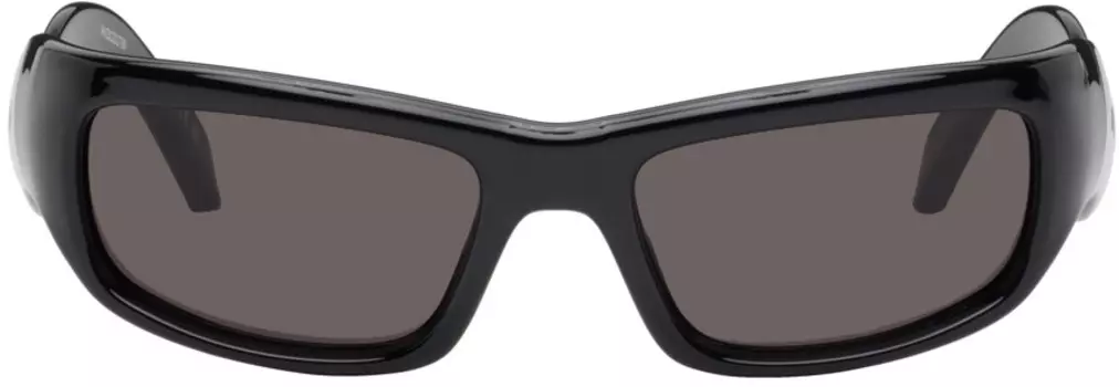 Черные прямоугольные солнцезащитные очки Hamptons Balenciaga, цвет Black/Black/Grey