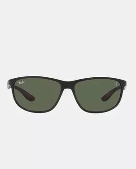 Черные прямоугольные солнцезащитные очки унисекс Ray-Ban, черный