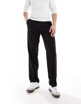 Черные прямые брюки ASOS DESIGN