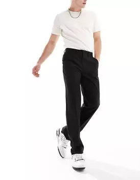 Черные прямые брюки ASOS DESIGN
