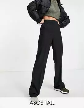 Черные прямые брюки ASOS DESIGN Tall