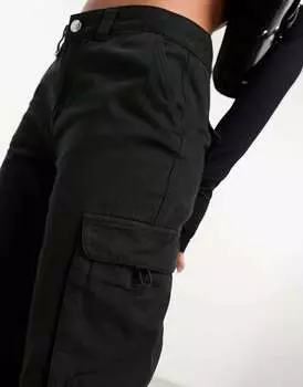 Черные прямые брюки карго Pimkie