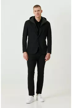 Черные прямые брюки N-Tech Network, черный