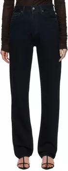 Черные прямые длинные джинсы в стиле 90-х с заниженной талией и высокой посадкой AGOLDE