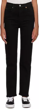 Черные прямые джинсы 70-х Re/Done