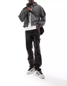 Черные прямые джинсы ASOS DESIGN с декоративными деталями