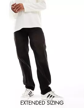 Черные прямые джинсы ASOS DESIGN с коричневым оттенком