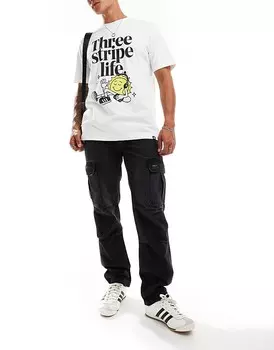 Черные прямые джинсы с карманами-карго ASOS DESIGN