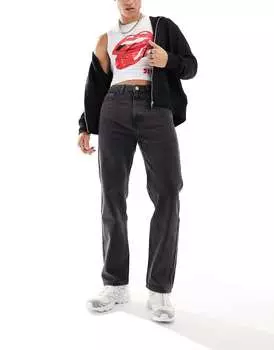 Черные прямые джинсы со средней посадкой COLLUSION x005