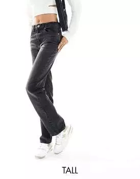 Черные прямые джинсы Stradivarius Tall