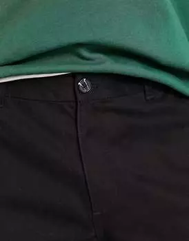 Черные прямые шорты чинос New Look