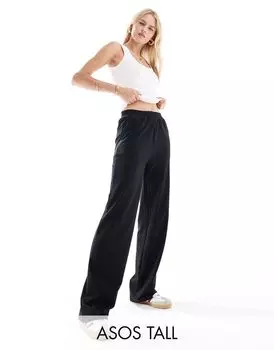 Черные прямые спортивные штаны ASOS DESIGN Tall — часть комплекта