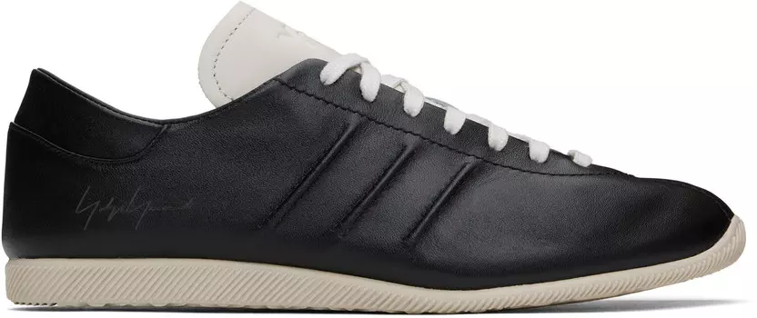 Черные японские кроссовки Y-3, Black/Black/Talc